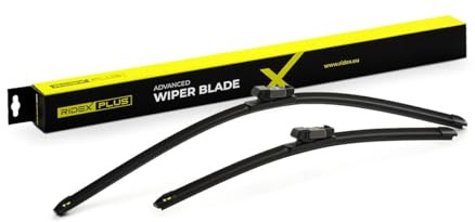 RIDEX PLUS Scheibenwischer Set Wischerblätter Satz mit Spoiler Vorne Länge 1: 650mm Länge 2: 450mm Flachbalkenwischblatt Kompatibel mit VW Golf 7 Schrägheck 5G1, BQ1, BE1, BE2 für Linkslenker