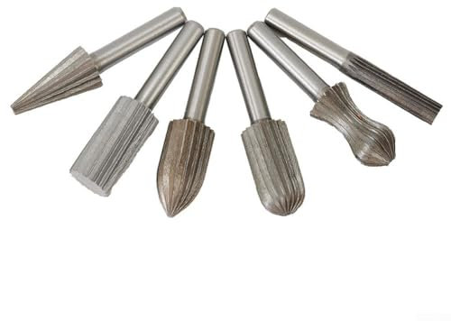 Effizientes Wolframkarbid-Frässtift-Set, 6 verschiedene Formen, 6 mm Schaft, langlebige Leistung