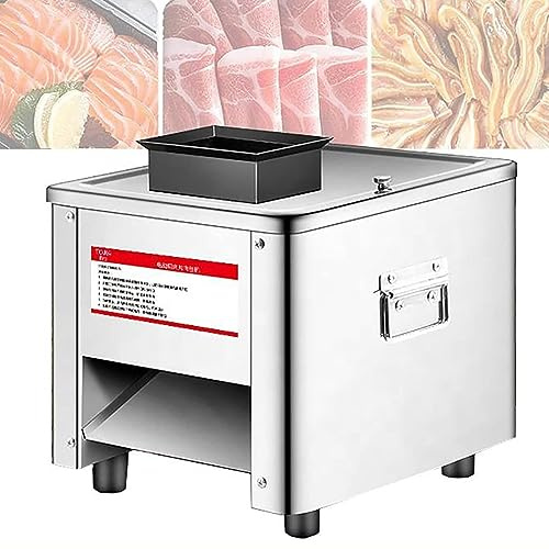 Commercial Electric Meat Cutting Machine, 850W Electric Meat Cutter Machine for Chicken Fish Beef - Slicer/Shredder/Dicer Cutter, 2.5mm-20mm