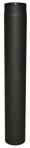 ALLINOX Tubo Camino In Acciaio Nero 2 mm Da Interno Modulo Canna Fumaria Per Stufa a Legna (DN 130 x 500 mm)