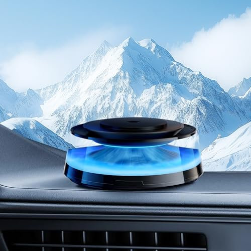 Diffuseur Parfum Voiture Automatique et Rechargeable, GuKKK Diffuseur d'arômes pour Voiture, Desodorisant Voiture, Atomiseur à Ultrasons avec 7 LED Lumières Changeantes, Marche/Arrêt Automatique