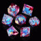 ORUZA 7 Stück Polyedrische DND Würfel Set Liquid Core D&D Würfel D4 D6 D8 D10 D12 D20 D% Treibsand Spielwürfel für Dungeons and Dragons RPG MTG Pathfinder Rollenspiele