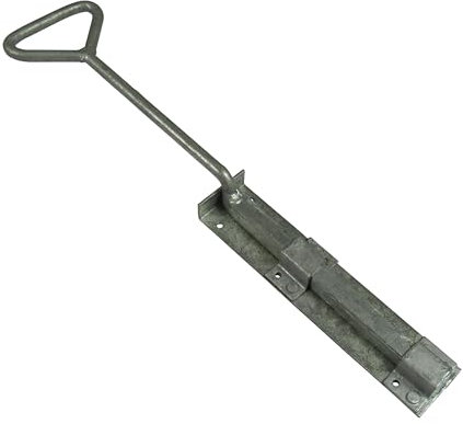 Bow Handle Drop Down Bolt 12 18 24 (Galvanized Black Heavy Duty Garage Door) (Galvanised, 24)