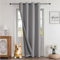 Joydeco 100% Blickdichte Vorhänge Verdeckten Leinenoptik 1 Stück,Türvorhang Verdunklungsvorhänge mit Ösen Thermo Kälteschutz Hitzeschutz für Schlafzimmer Wohnzimmer Hellgrau 225 x 135 cm