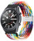 Haofun Nylon Armband Kompatibel mit Xiaomi Watch S4 Sport/ S4/ S3/ S2/ 2/2 Pro für Damen Herren, Atmungsaktives Weiches Nylon ErsatzArmband - Regenbogenfarben