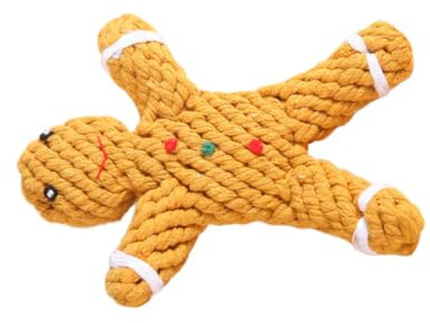 Happyyami Christmas Gingerbread Dog Toy Pet Plaything Dog Chew Toy Puppy Chewing Toy Interactive Pet Supplies