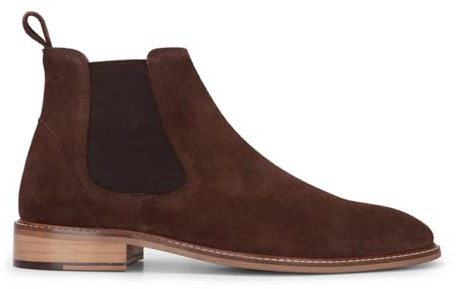 Infinity Leather Herren Wildleder Slip-On Chelsea Stiefeletten