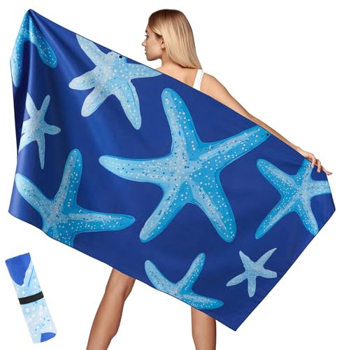 Aonext Strandtuch XXL 100x200cm, Microfaser Handtücher Kompakt und Sandfest, Leicht und Schnelltrocknendes Handtuch, Wird mit Netztasche Geliefert, Badetuch für Strand, Gym, Travel, Strand, Sauna