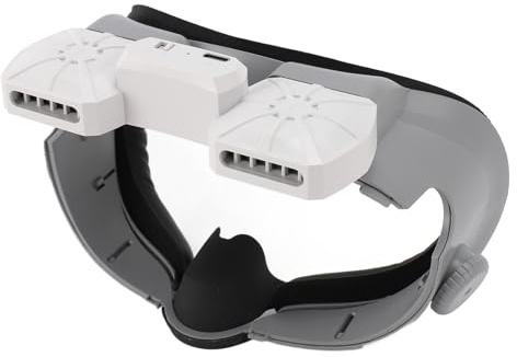Dual -Lüfter -Kühlkissen, VR -Gesichtsgrenzfläche für Meta -Q Uest 3, Anti -Nebel -VR -Gesichtsabdeckung mit 500 -mAh