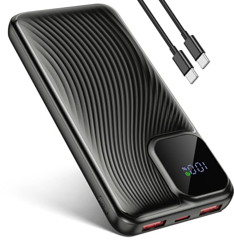 ELALUOKE Caricabatterie portatile Power Bank 10000 mAh 22,5 W ricarica rapida Powerbank batteria, USB C in & Out display a LED compatibile con iPhone 17/16/15 Samsung S24 Google iPad Tablet