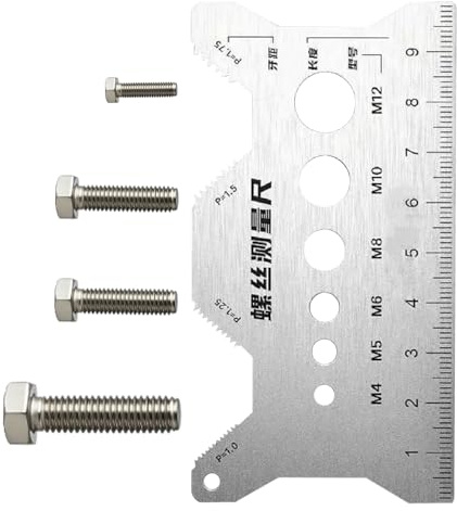 Outil de mesure pour vis | Identificateur de vis et écrous en acier inoxydable - Outil portable à double échelle pour bijoux électroniques, réparation et horlogerie
