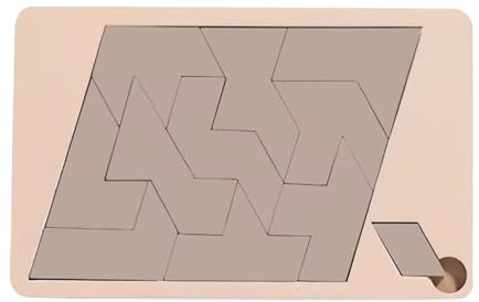 Dreieckspuzzle,Holz Triangle Puzzle, Dreieckiges Holzpuzzle Gehirnrätsel, Formen Puzzle Bausteine Familienspiel, Unregelmäßige Holz-Puzzle, Geometrisches Denkspiel (B)