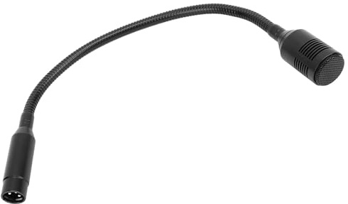 45cm Gooseneck Mikrofon mit 3 Pin Anschluss, Aluminiumlegierung, Kapazitiver Mikrofonkopf - Flexibel Drehbar 360°, Geräuschunterdrückung, Für Konferenzen und Rednerpulte