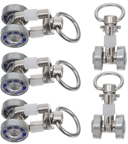 SHINEOFI Rouleaux Coulissants pour Pergola Pack de 5 Roulettes Métalliques Roulements à Billes Adaptées aux Rails de Rideaux pour Usage Intérieur Couleur Aléatoire