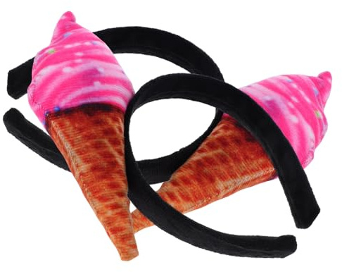 Eiscreme Halloween 2 Kopfschmuck aus Stirnband Gewebe Stück-packung | Kostüm Party, Lustige Simulation im Eiscreme Design, Dekorativ für Freunde und Familien