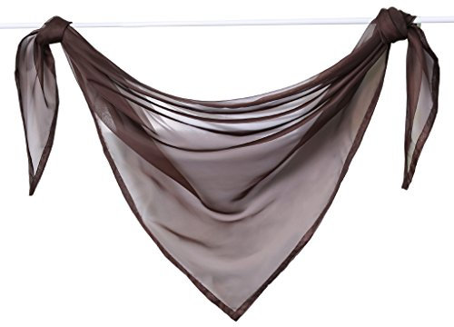 Joyswahl Querbehang Voile Triangle Schals Emma Deko Transparente Gardinen LxB 200x100cm Braun 1er Pack