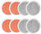 KEEPOW Mop Cleaning Pads Ersatz für Bissell Spinwave 20522 2039A 2124 (4 Orange + 4 Grau)