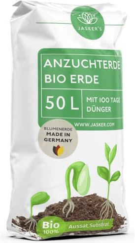 Anzuchterde 50 L I 100% Torffrei I Ungedüngte Aussaaterde zur Anzucht I Ansaaterde Für Stecklinge I Anzucht-Erde für Tomaten, Chili, Kräuter, Gemüse
