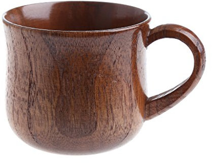 Tasse en bois fait à la main en bois naturel, tasse à café, jus de bière, lait et thé pour enfants