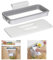 onlyfly Silver Rectangular Plastic Over Door Bin, 10 Pound Capacity, Kitchen, Dining Room