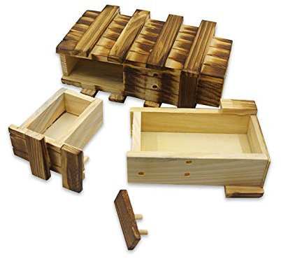 Geheime Puzzlebox für Erwachsene Magische Geldhalter für Erwachsene und Karte Holz Geheimfächer Geschenkkarten Koffer Halter Japanische Puzzleboxen Koffer Geschenke