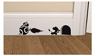 Epic Modz BB-8 vs Mouse Sockelleiste Vinyl Aufkleber Wandkunst Schlafzimmer Wohnzimmer Lounge Auto