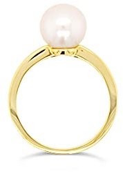 Olivia & Pearl Silver & Gold Pearl Rings for Women | Elegant Freshwater Pearls Ethically Sourced | Certified AAAA+ Grade Womens Jewellery | Power Pearl Ring