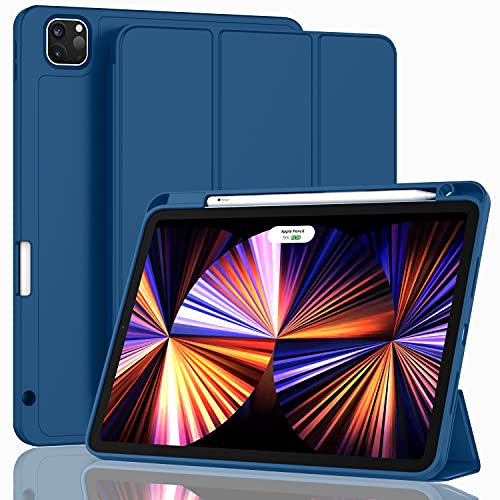 AWH ZryXal - Funda para iPad Pro de 11 Pulgadas 2022 (4ª generación)/2021 (3ª generación)/2020 (2ª generación) con Soporte para lápices, Funda Inteligente para iPad [Compatible con Touch ID y