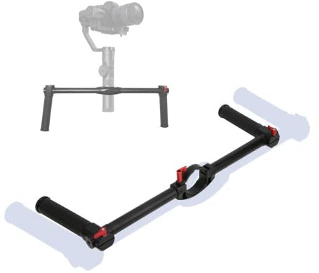 Monitorverlängerung Handgriff, oft Gummischlaufe Dual Handle Grip Lightweight für Zhiyun Crane 2S für Mikrofon