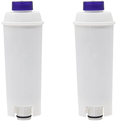 2 Pack Water Filter Replacement for DeLonghi Filter DLSC002 ECAM, Esam, ETAM, DLS C002, SER3017, 5513292811, EC680, EC800, Water Filter Cartridges Activated Carbon Softener