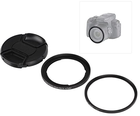 Goshyda 67-mm-Kamera-UV-Filter, Filterring-Objektivkappen-Set, für SX40/SX50/SX60/SX70-Kameras
