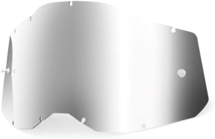 100% MÁSCARAS Unisex Erwachsene Rc2/Ac2/St2 Replacement-Sheet Mirror Silver Lens Brille, Mehrfarbig (Mehrfarbig), Einheitsgröße