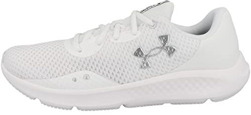 Under Armour Herren Men's Ua Charged Pursuit 3 Running Shoes Technical Performance, (101) White/White/Metallic Silver, 47.5 EU