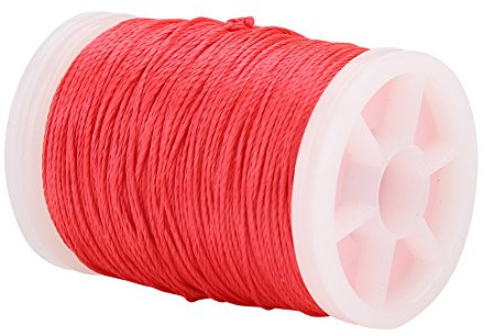Serveringstråd för bågsträng, 131 yards nylonbågskytte Bågsträngsserveringsmaterial, bågskyttetillbehör för sammansatt, recurve och traditionell båge, 3 färger(Red)