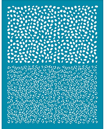 OLYCRAFT Leopardenmuster Ton Schablone Siebdruck Schablone für Polymer Ton Ohrringe Schmuckherstellung