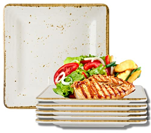 Steelite Craft Melamine Square Plates White 127mm (Pack of 6)