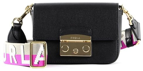 Furla Metropolis Mini Crossbody Webbin Nero + Marno Violet