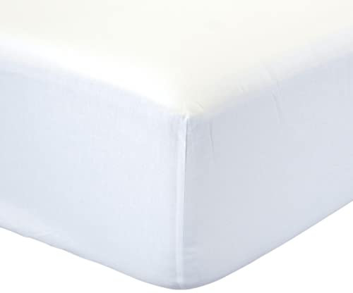 Emma Essentials Mikrofaser Spannbettlaken 150x200 cm, Weiß, Für Matratzen bis zu 30 cm Höhe