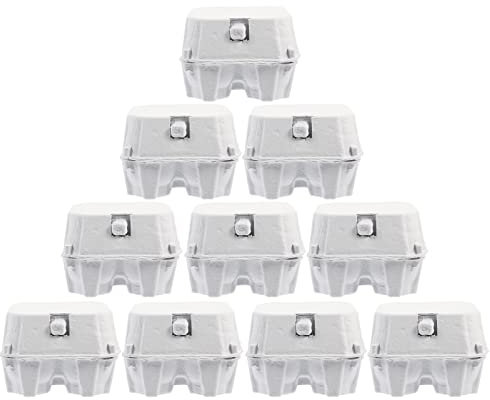 Zerodeko Paper Pulp Egg Box, Paper Pulp Fiber Egg Tray, Egg Storage Container Holder, For Kitchen Farmhouse Paper Storage Chicken and Duck Eggs, 50PCS