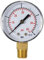 Manometer, Wasser-Manometer Pool-Manometer 60PSI 1/4NPT Bodenmontage, Zollrohrgewinde Dual Scale Mechanisches Manometer Niederdruckmanometer für Heizöl, Öl oder Wasser