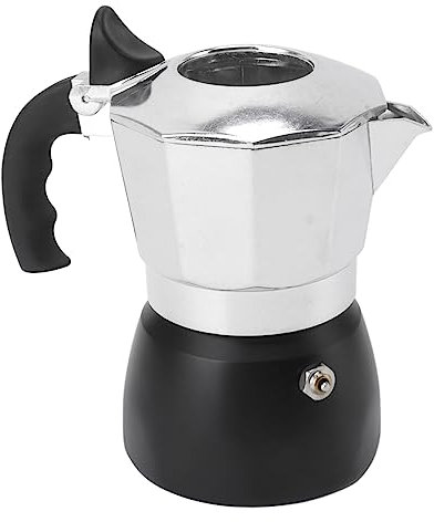 Classic Stovetop Espresso y Moka Pot con Doble Válvula de Espresso 150ML Octogonal Aluminio Moka Stovetop Coffee Maker Pot para 3 Tazas Moka Pot