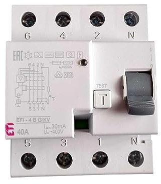 as - Schwabe Fehlerstromschutzschalter - FI-Schutzschalter - 4-polig/40 A/30 mA/Typ B - 4 TE - Schutz vor elektrischem Schlag - hoher Sicherheitsstandard - Weiß - IP20, 62505