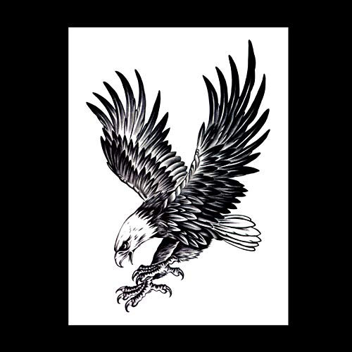 10 Images D'Aigle Volant - Tatouage Ephemere Noir Une Fois Sur La Peau