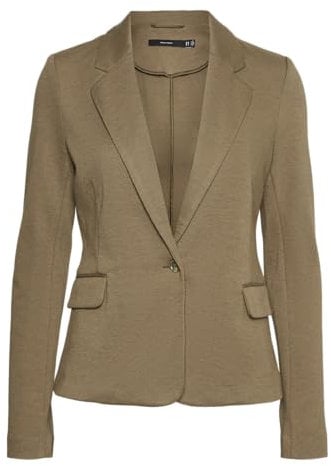 VERO MODA Damen Jersey Blazer Sakko Julia leichte Stoffjacke 10154123 Capers 40