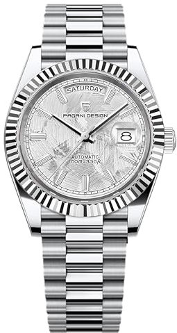 Pagani Design DD40 1783 Reloj Automático de Caballero con Calibre AR y Cristal de Zafiro - Resistente al Agua 10Bar. (Blanco)