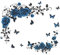 COVPAW Wandtattoo Wohnzimmer Blaue Rosen Rebe Schmetterlingen Wandaufkleber Schlafzimmer Wandsticker Kinderzimmer Küche Büro Wanddekoration (Blau)