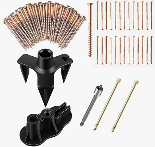 JAOAJO Wood Floor Repair Kit with 5 Tools and 50 Screws, Eliminate Squeaks Under Loose Floors