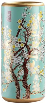 ZAJ Porte-Parapluie en céramique Vintage Porte-Parapluie en Porcelaine Chinoise Vase Oiseau et Fleur Parapluie Organisateur Porte-Canne sur Pied pour la Maison