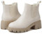 Stivali Chelsea da donna, con plateau, impermeabili, elastici, con tacco grosso, suola antiscivolo, Beige, 38 EU