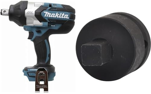 Makita Boulonneuse à chocs 18V LXT 1050Nm 3/4 (machine seule) en coffret DTW1001ZJ & Kstools Réducteur à chocs 3/4' 1/2'